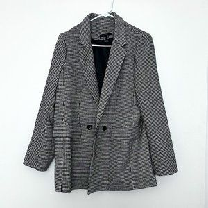 Black and White Women's Houndstooth Blazer